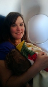 Taking a nap on the plane
