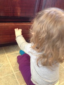 Let's close the drawer before Mom-Mom finds it and wants to share. 